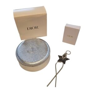 Dior Silver Cosmetic Key Chain Bundle
